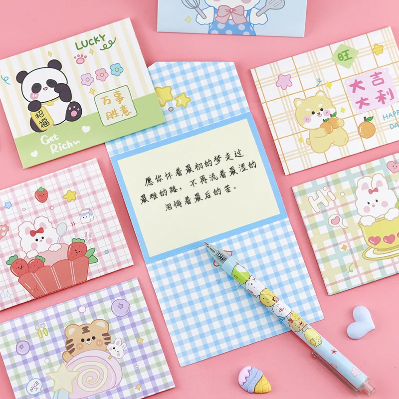 

10pcs Set Kawaii Christmas Greeting Cards Children's Birthday Greeting Cards Small Envelopes Cute Letter Envelope