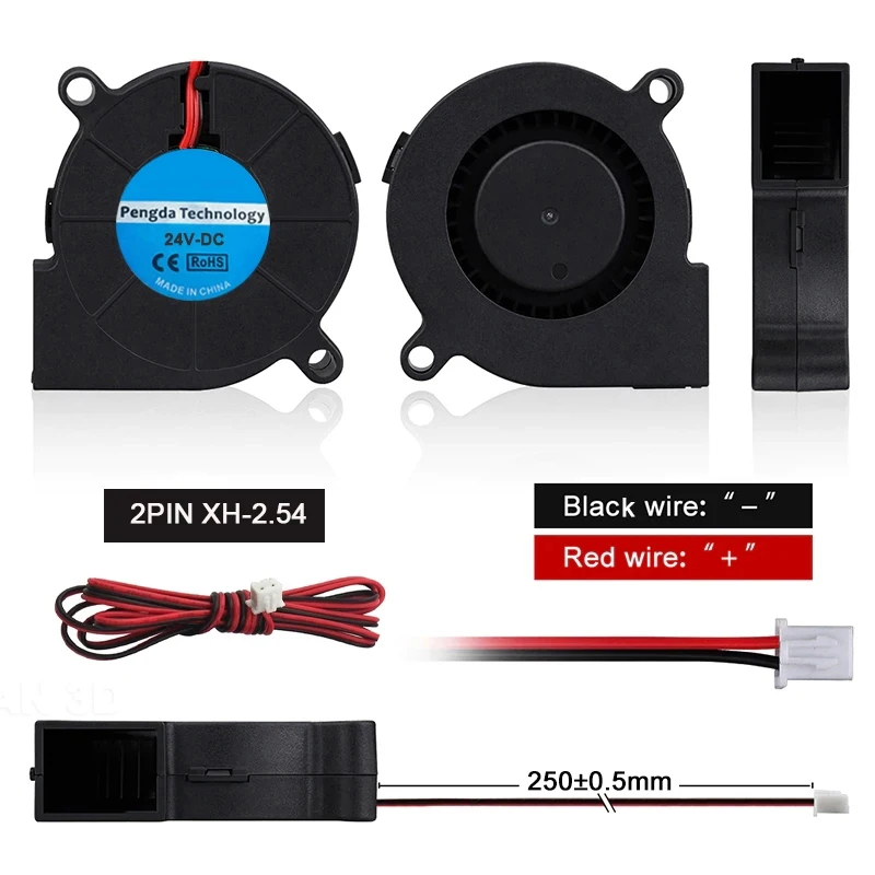 DC 12V 24V 50x50x15mm Oil/Dual Ball Bearing Blower Turbine 5015 Cooling Fan for 3D Printer Parts cooling fan,ball bearing,3d printer timing belt