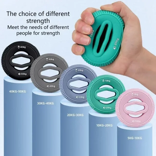 5-50kg Hand Grip Strengthener Hand Finger Exerciser Forearm Rings Hand Exerciser Silicone Squeezer Grippers for Finger Physical 3