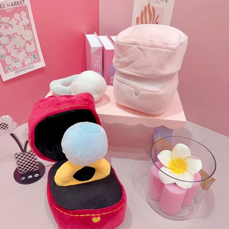 Mivceklw Plush Ring Box - Kuschelige Ringbox Mit Diamantdesign Für Geschenke