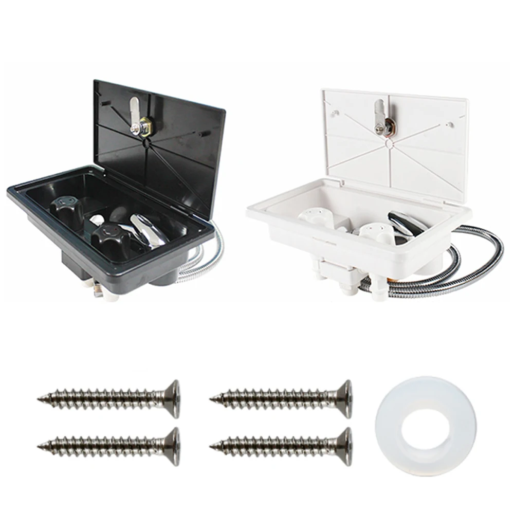 RecPro RV Exterior Shower Box Kit Faucet Hose Camper Trailer Cowboy Shower