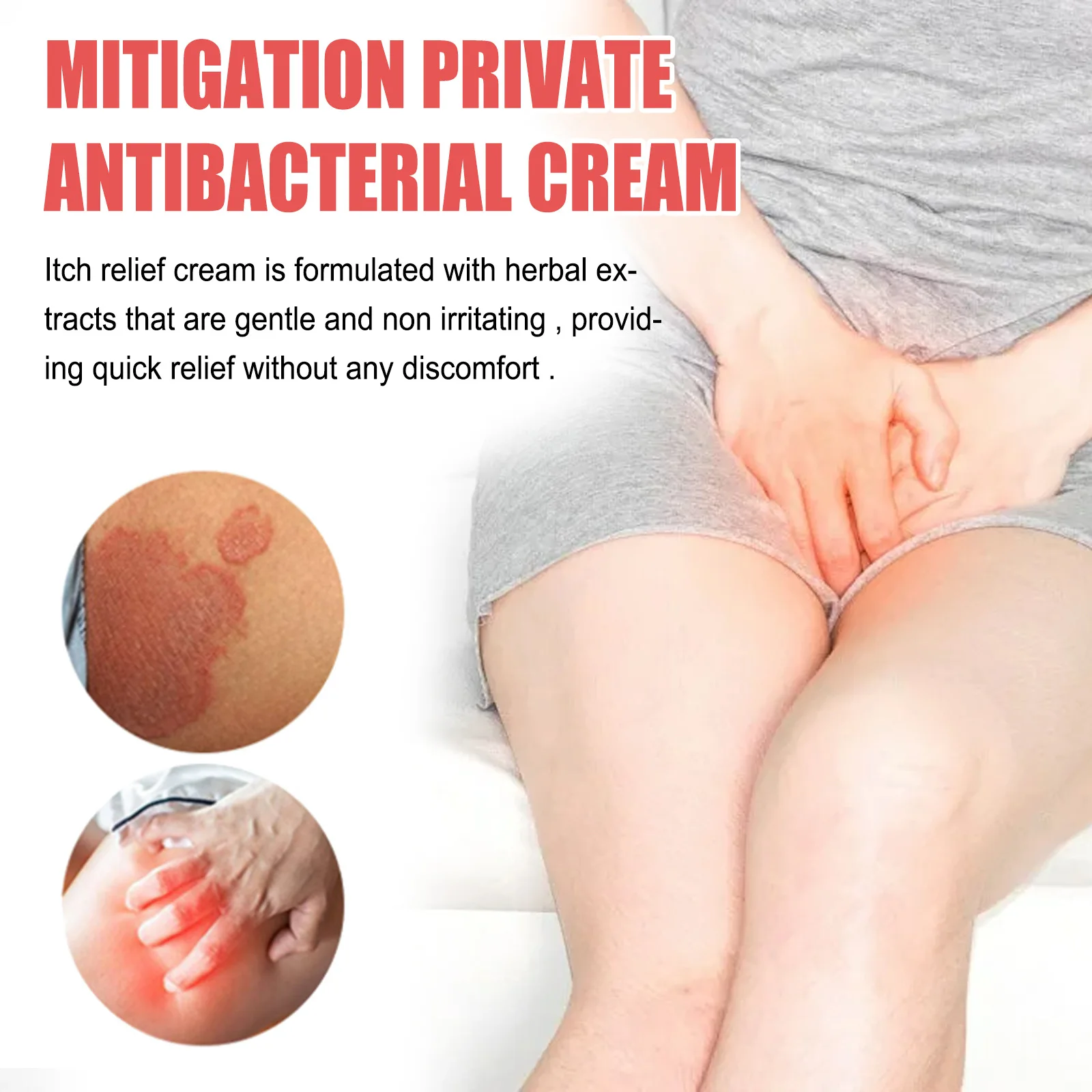 Private Antipruritic Cream Remove Odor Vaginitis Relief Redness Pain Genital Pruritus Dermatitis Vaginal Antibacterial Care 20g