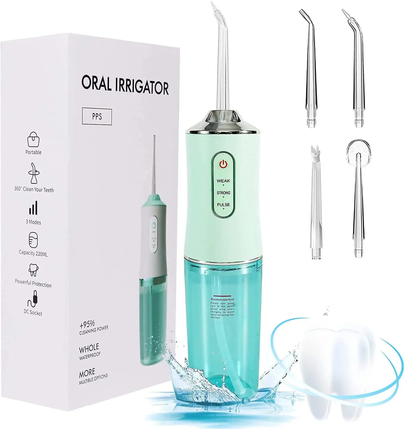200ml Portable Oral Irrigator USB Rechargeable 3 Modes Water Floss Dental Flosser Jet Teeth Cleaner Home | Бытовая техника