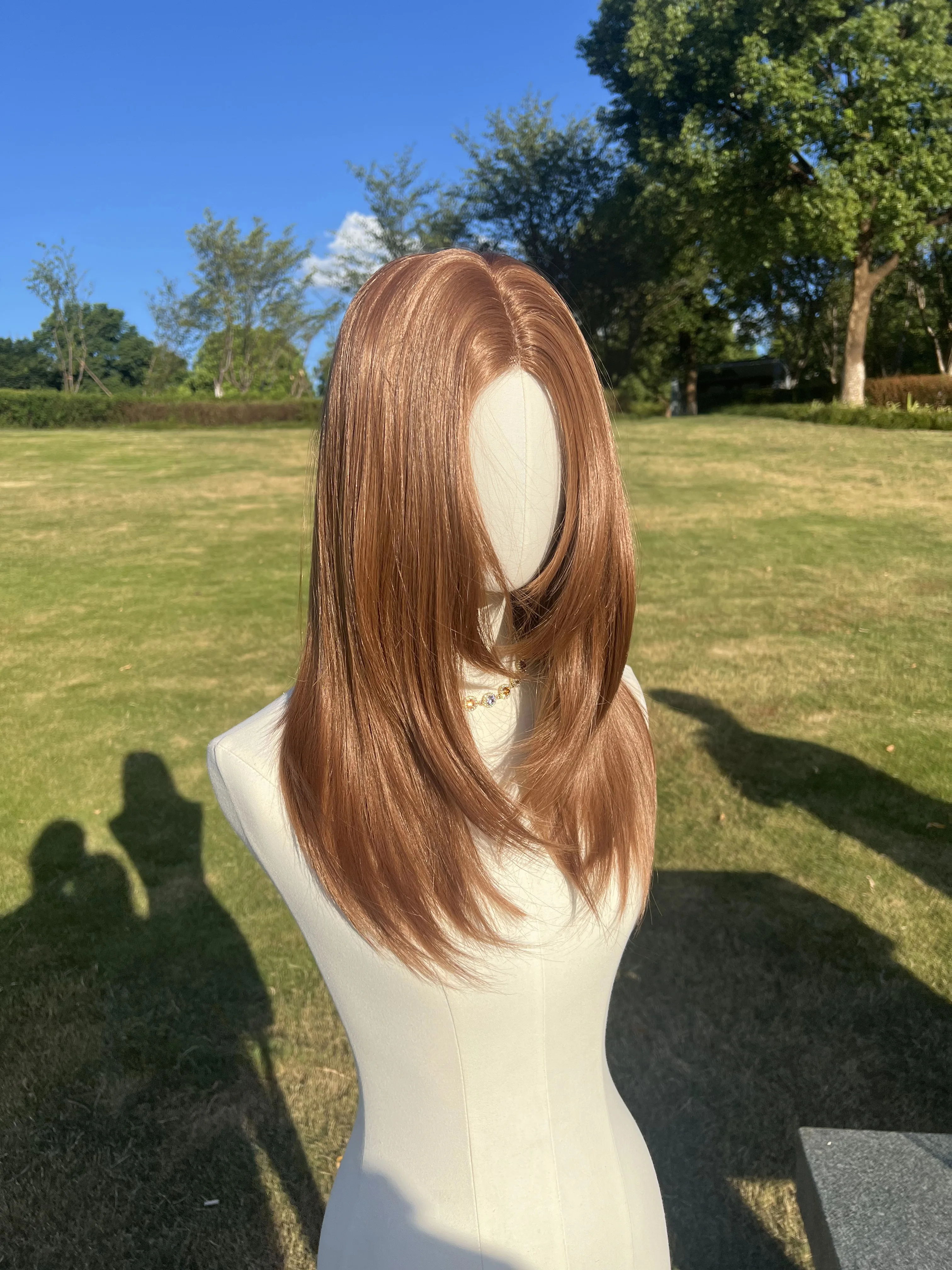 22 inch Lace 6 * 1.5 Straight Hair Wig With Heat Dissipation Lace For Women's Daily Party Layering Short Wig