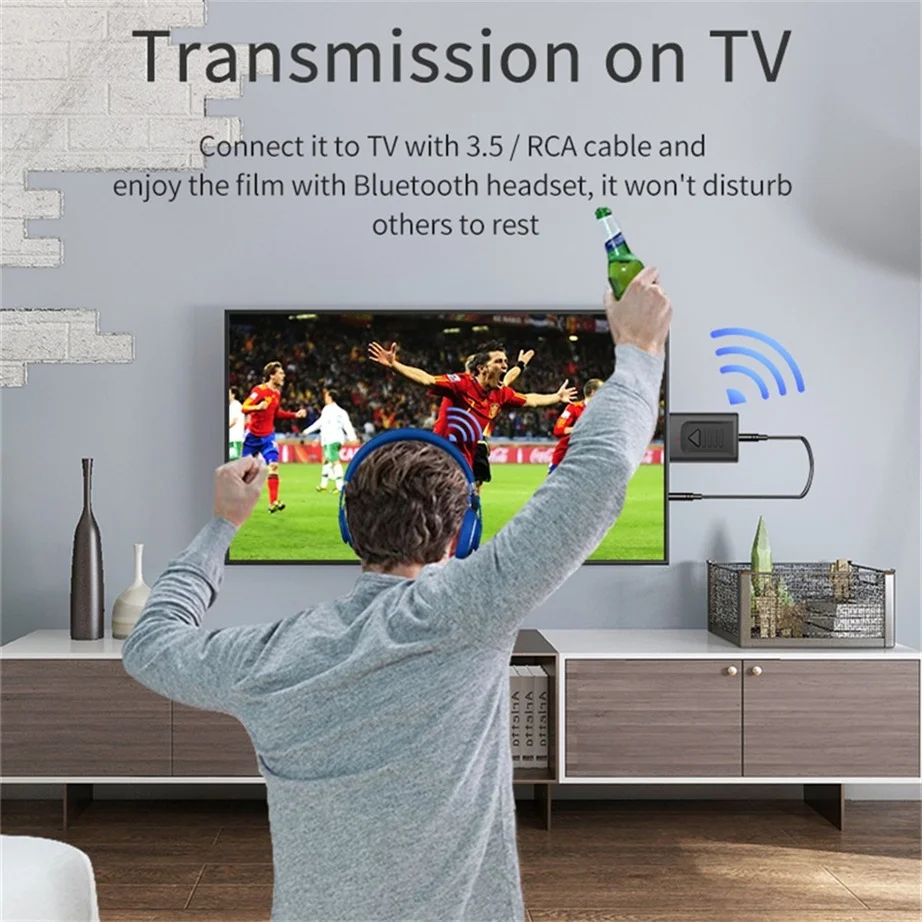 YIGETOHDE Bluetooth 5.0 Transmitter Receiver 4 in 1 3 in 1 2 Adapter Dongle 3.5Mm AUX For TV PC Headphones Home Stereo Car
