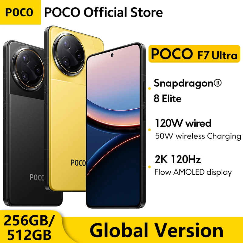 POCO F7 Ultra 5G Global Version Smartphone NFC 256GB 512GB