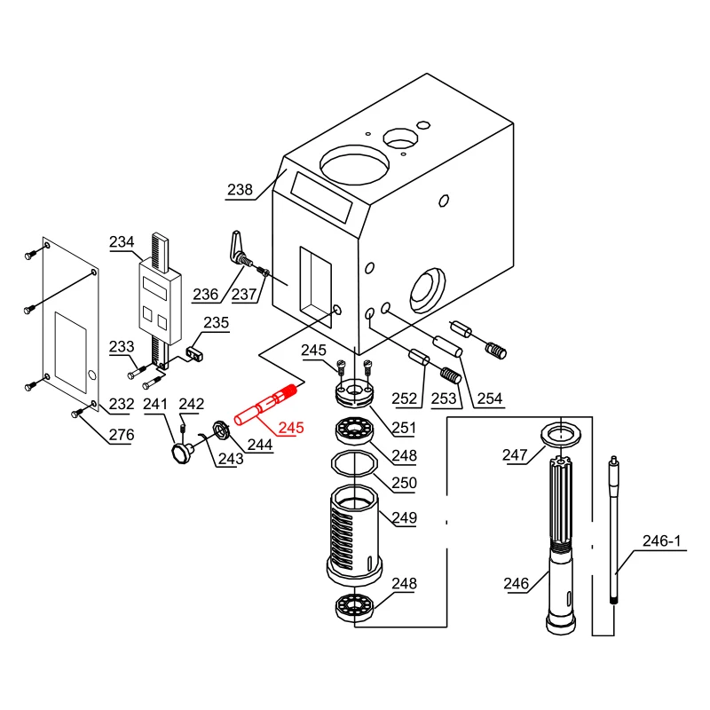 Worm Shaft For WMD20V-245 WMD25VL Milling Machine JYP250V JYP250VF JYP290VF JYP300VF Multifunctional Machine Tool