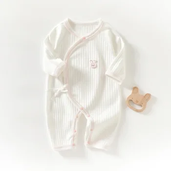 أربعة مواسم 0-6 أشهر ثوب فضفاض للأطفال جودة عالية الوليد بنات بنين 100% ملابس قطنية بأكمام طويلة ملابس الرضع 4