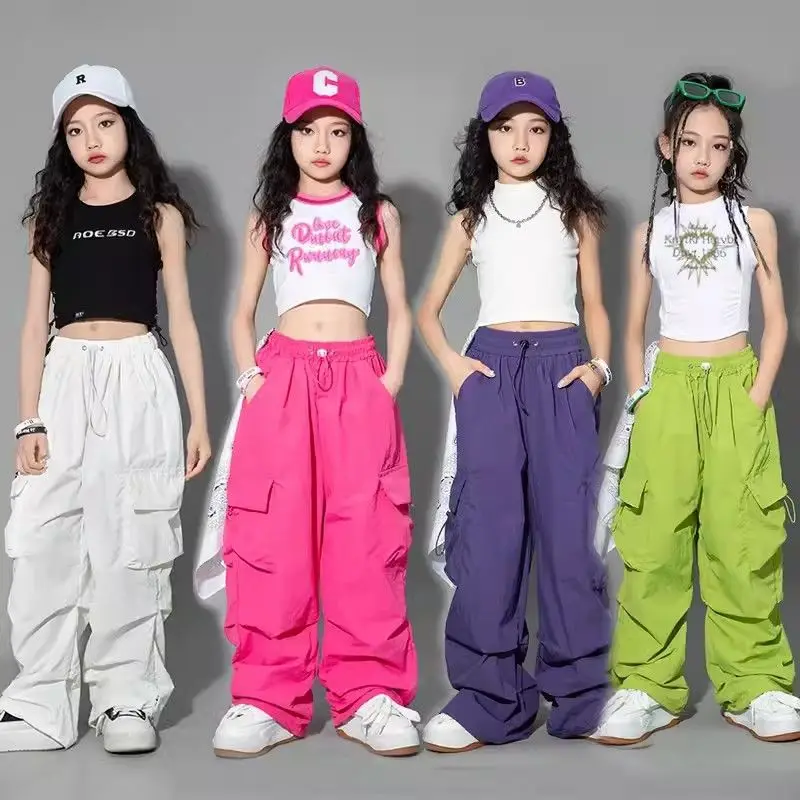 Pantalones Cargo De Hip Hop Para Ni os Y Ni as Pantalones Rectos De pantalones-cargo-de-hip-hop-para-ni-os-y-ni-as-pantalones-rectos-de