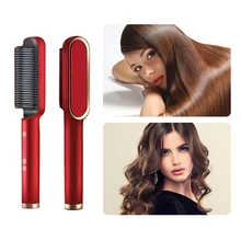 

Professional Hair Straightener Tourmaline Ceramic Hair Curler Brush Hair Comb Straighteners Curling Hair Iron Hair Styler Tool