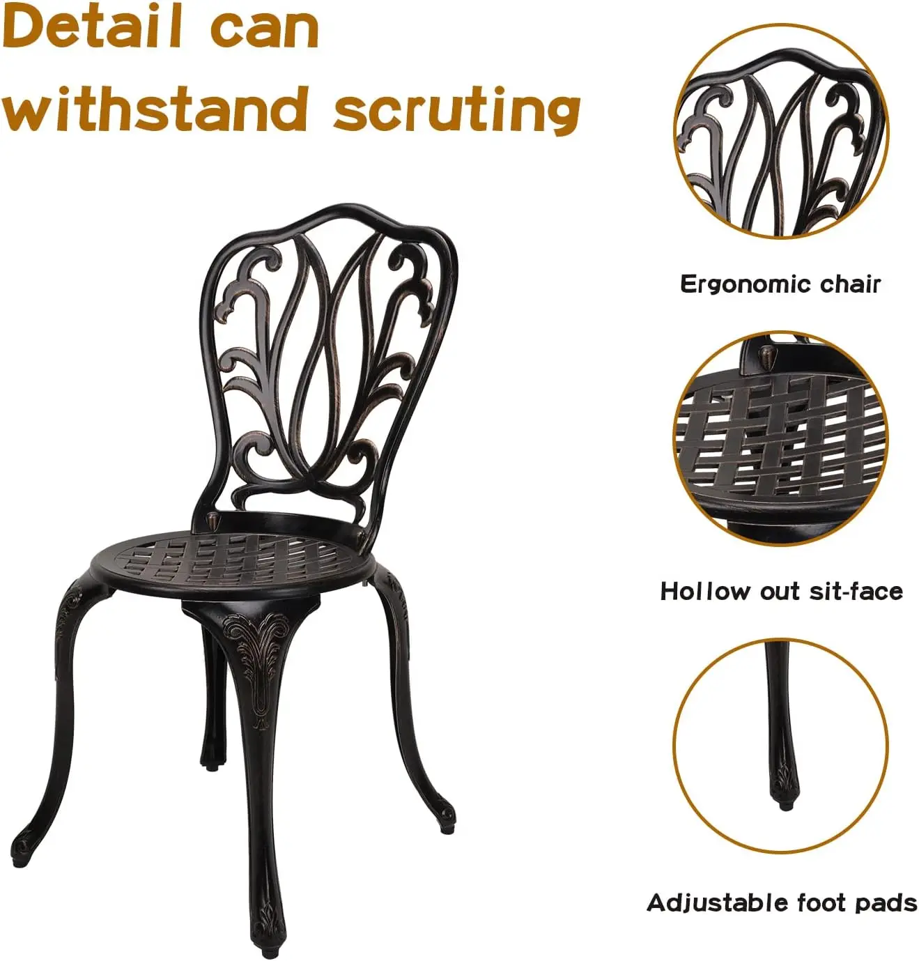 3-Piece Bistro Furniture Set 5