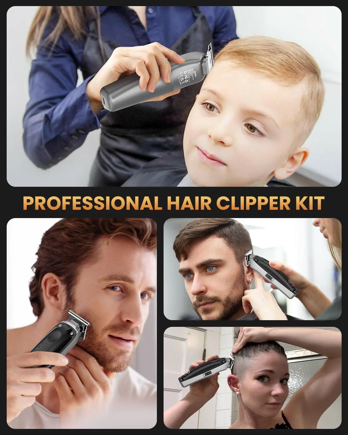 Sejoy Hair Clippers for Men, Hair Trimmer Professional Cordless Barber Machines Mens Shaver Gifts 6