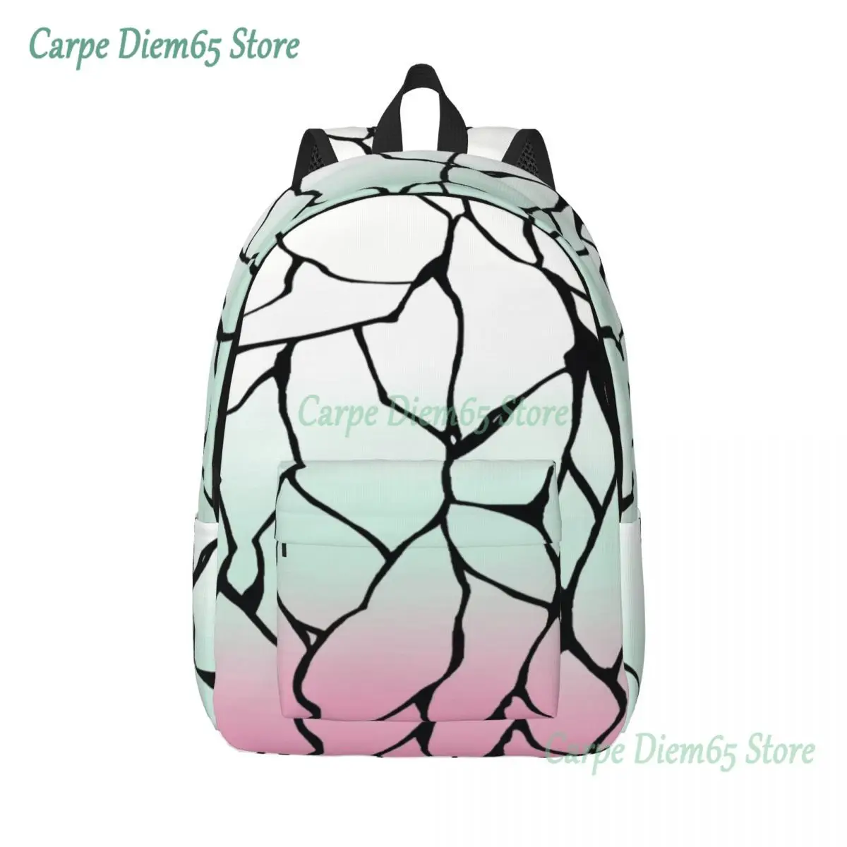 

Kimetsu No Yaiba Shinobu Kimono Pattern Canvas Backpacks for Women Men Waterproof College School Demon Slayer Anime Bag Bookbags