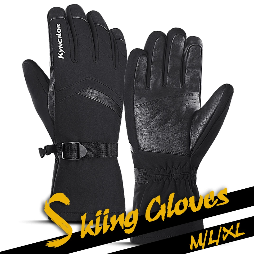 

GOBYGO Winter Thicken Snow Ski Gloves Waterproof Warm Windproof Touchscreen Outdoor Motorcycle Riding Snowboard Gloves Men Women