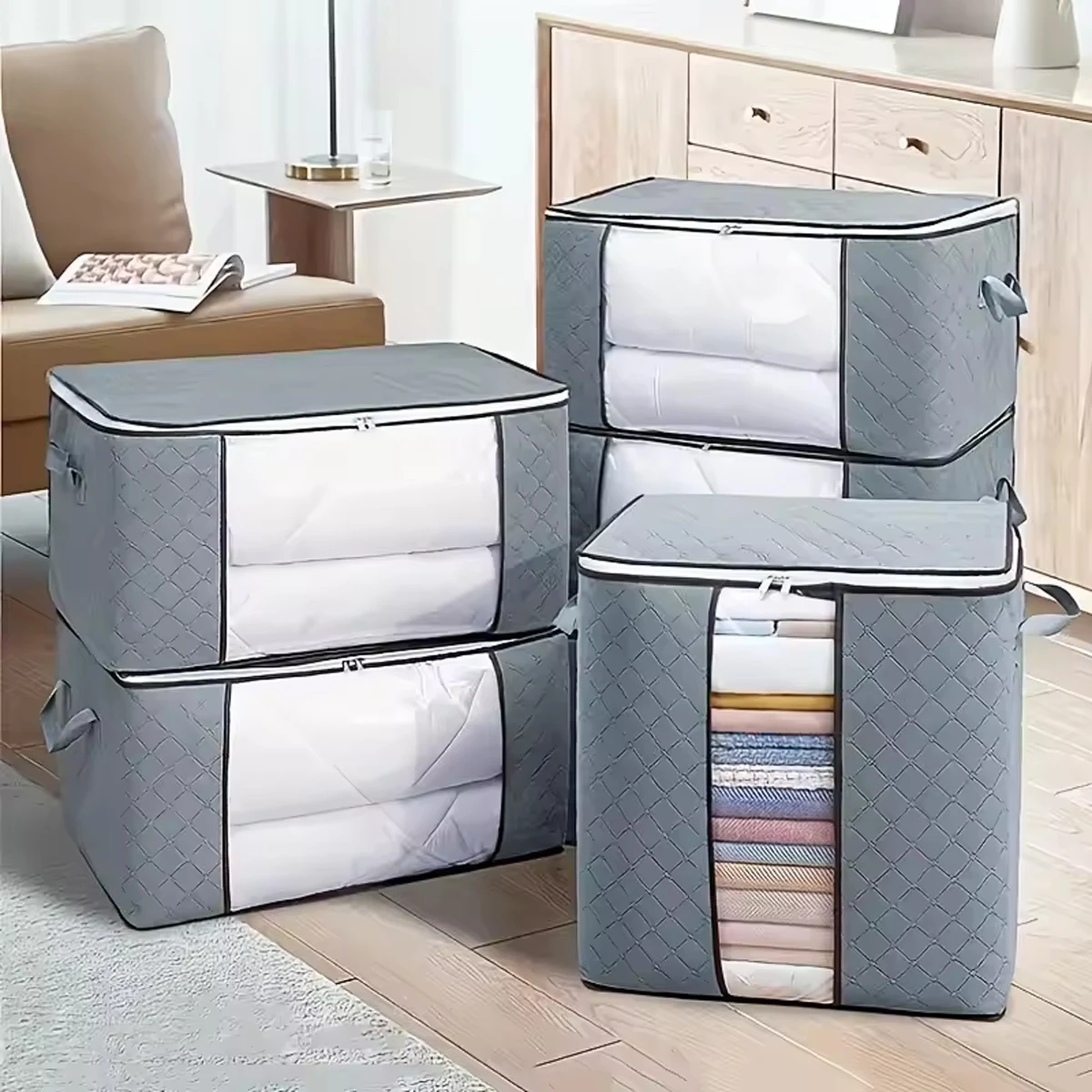 Extra Large Handle Storage Bag - Portable Clothing and Quilt Organizing