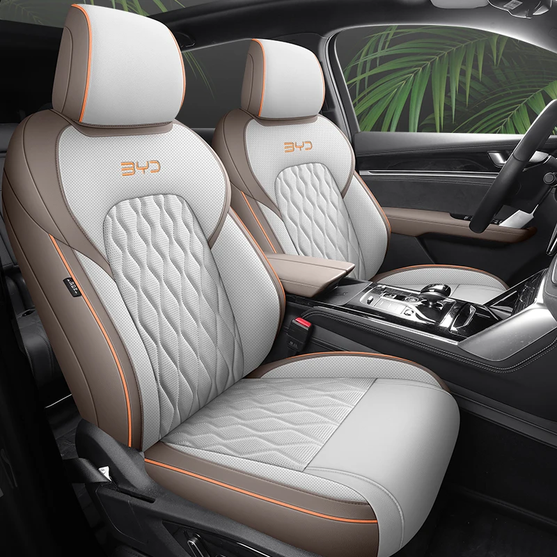 BYD Tang DMi DMP EV 5 6 7 용 맞춤형 카시트 커버, 전면 중간 및 후면 전체 세트