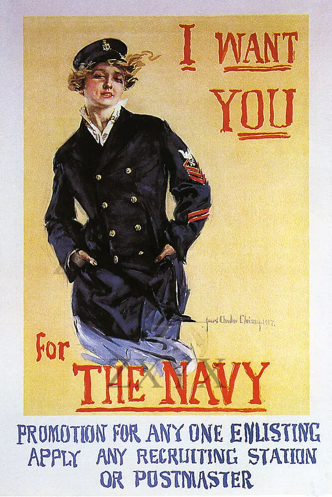 Ti Voglio Per La Marina Vintage World War One Ww1 Us Military Propaganda Poster