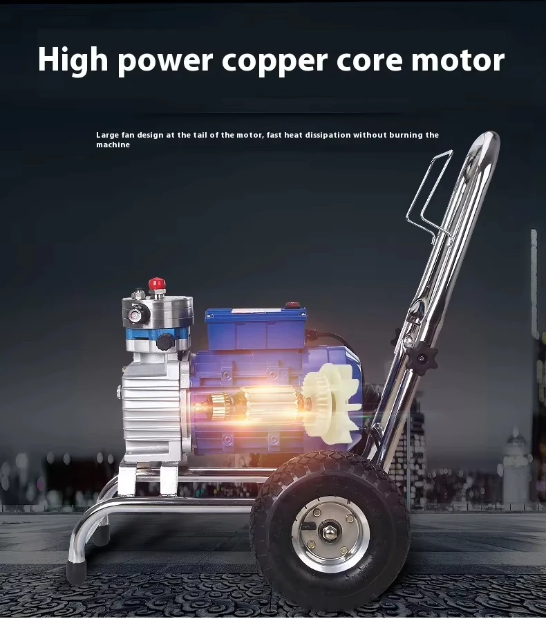 High Pressure Airless Paint Sprayer 3000-4000W Dual Gun Support Stainless Steel