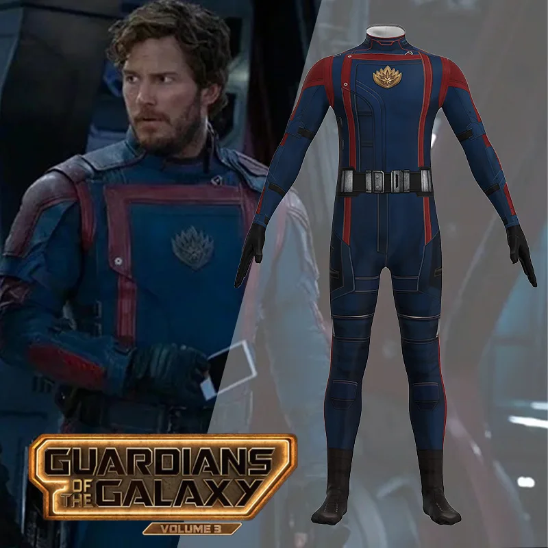 

Guardians of the Galaxy 3 Star Lord Cosplay Costume Superhero Peter Jason Quill Halloween Bodysuit Jumpsuit Zentai Suit Kids Men