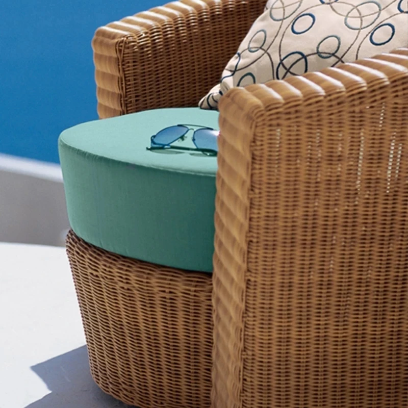 

Лежачая кровать, Балконная кровать, уличный лежачий стул, Пляжная кровать, сад, Удобная Плетеная лежачая кровать из лозы