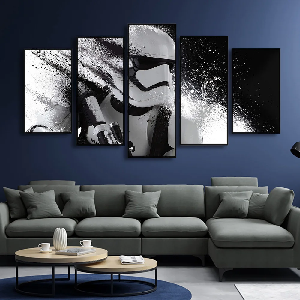 

Star Wars Movie Decorative Canvas Painting Disney Character Art Poster Jedi Knight Mural for Modern Home Wall Decoration Prints