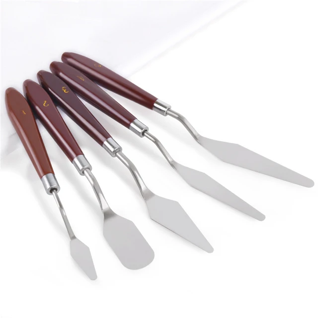 Stainless Steel Scraper Oil Paint Spatula - Stainless Steel Palette Set  Spatula - Aliexpress