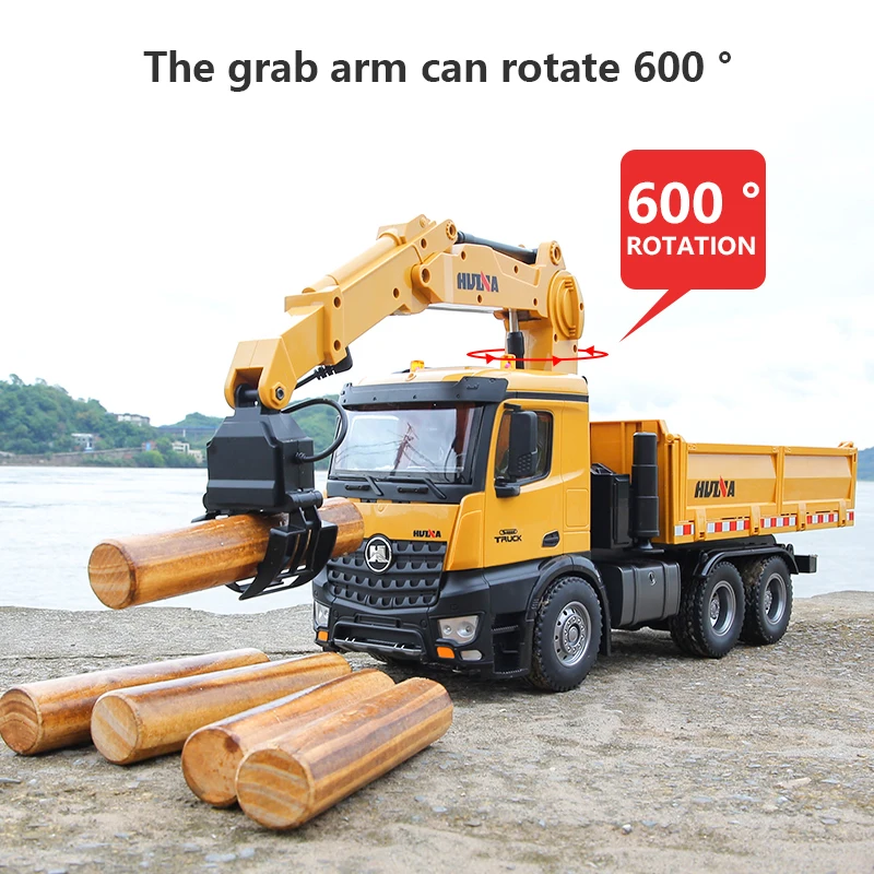 HUINA 1/14 RCダンプトラック 1575 Huina 1575 RC Timber Crane Truck 1/14 - Free Shipping