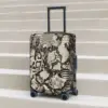 Vintage Snakeskin Suitcase Cover Snake Skin Print Animal Useful Cruise Trip Protector Luggage Supplies Holiday 1