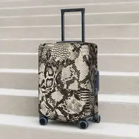 Vintage Snakeskin Suitcase Cover Snake Skin Print Animal Useful Cruise Trip Protector Luggage Supplies Holiday 1