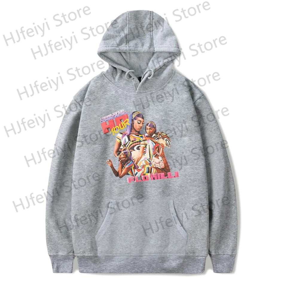 thumbnail image 1 of Sudadera con capucha Flo Milli Thanks For Coming Here Ho Tour para hombre y mujer, unisex, informal, de manga larga, para invierno, 1 of 5