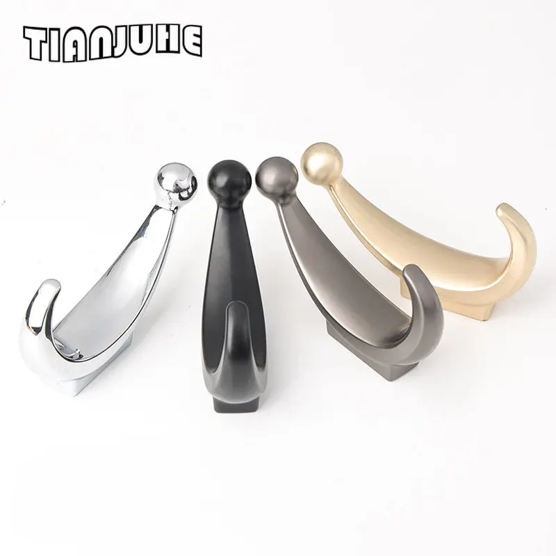 

Gold Wall Hooks Coat Hooks 5 Pack Towel Hooks Wall Mounted Single Hook Heavy Duty Hardware Robe Hooks for Hanging