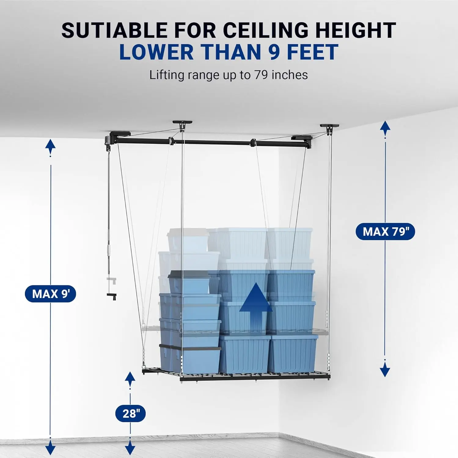 FLEXIMOUNTS Garage Lifting Metal Rack 3