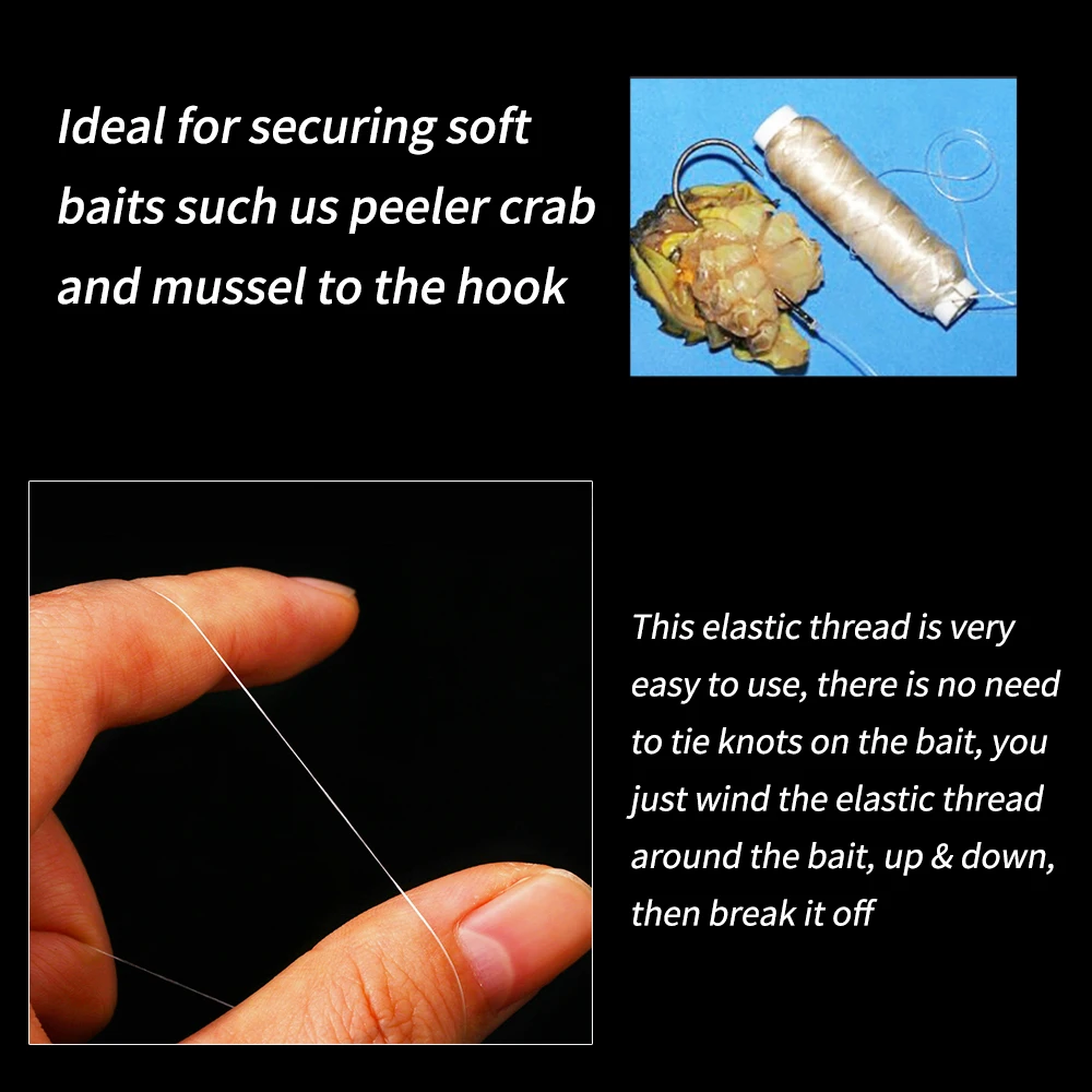 Paquet de 4Pcs haute élasticité élastique fil d'appât pêche en mer O7C4