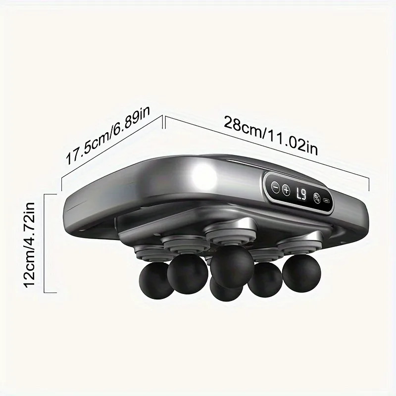 مسدس تدليك الأنسجة العميقة ذو 6 رؤوس، 9 أوضاع، 9 س...