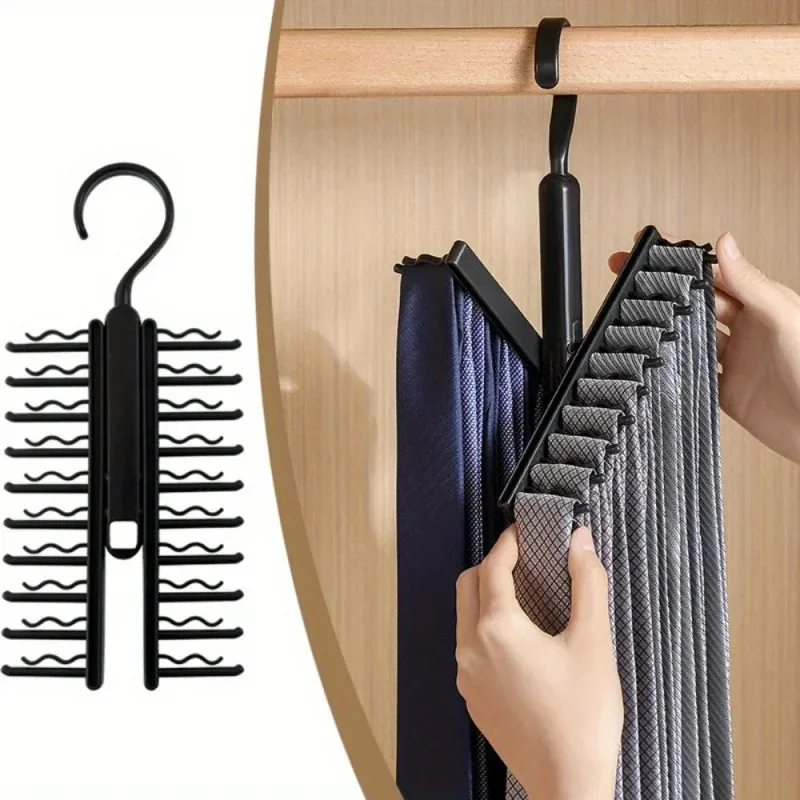 Large Cap Tie Storage Hange Capacity Bow Clip Scarf Belt Hanging RackTie Belt Display Holder Wardrobe Household High Capacity_voghion.com