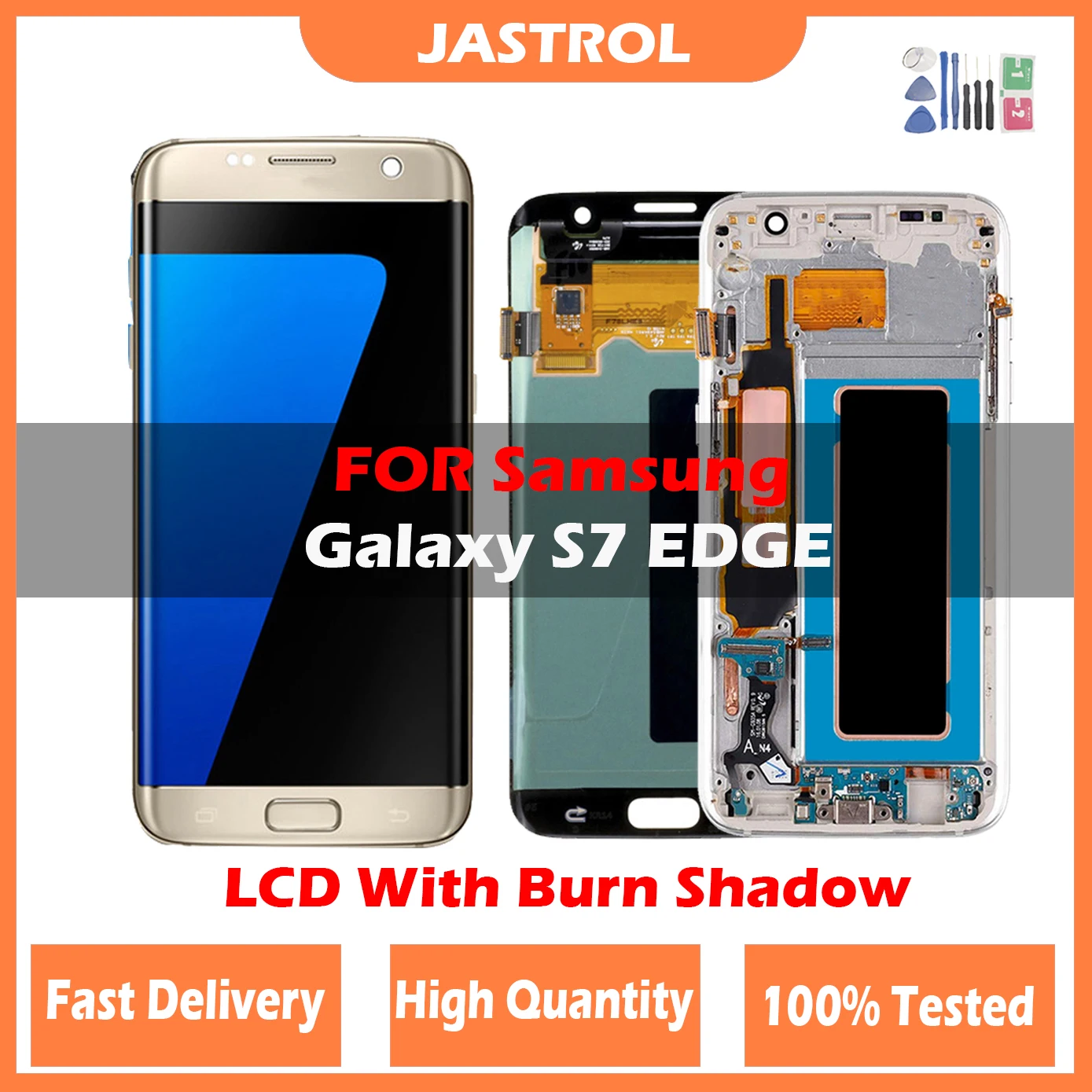LCD display screen Super AMOLED LCD Display For Samsung Galaxy S7 Edge G935 G935F SM-G935FD Touch Screen With Burn Shadow
