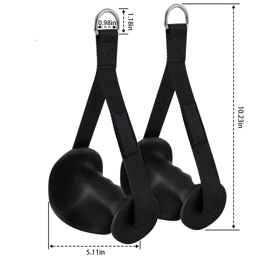 Ergonomic Heavy Duty Handles for Pulley Cable Machine Grip Attachments for Resistance Band LAT Pull Down System Weight Lifting