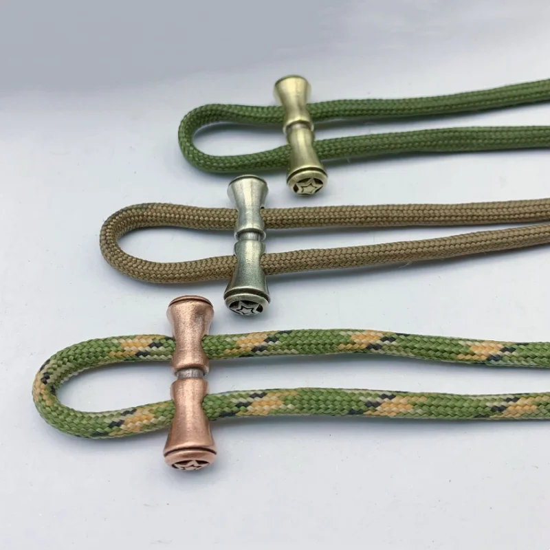 Perle Paracorde Samouraï En Laiton - Porte-clés Ancien, Accessoire EDC Bricolage