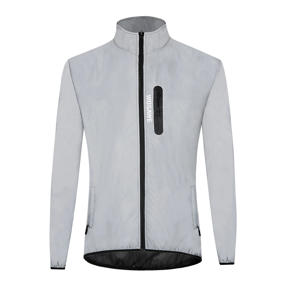 WOSAWE Cycling Jacket Reflective Windbreaker Night Glowing Running Waterproof Rainproof MTB Bicycle Bike Jacket Highly Visible cycling jacket,cycling clothes,reflective jacket