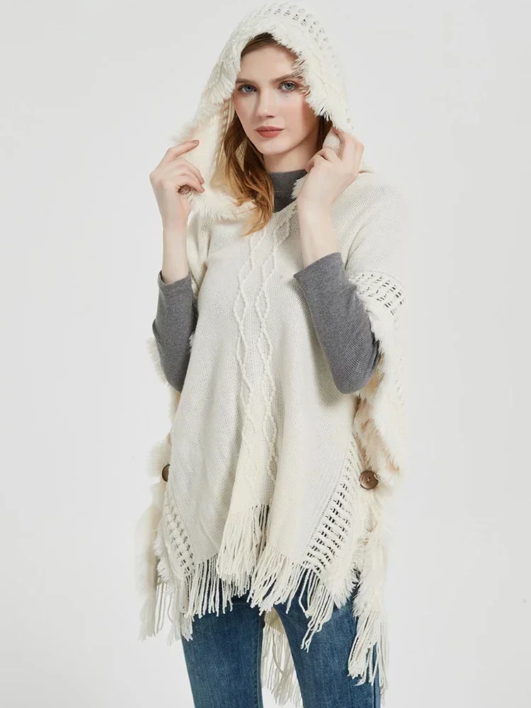 

WJ397B20-B22 Luxury brand design Knitted Elegant Women Scarf Winter Pullover Hollow Wrap Shawl Tassel Lady