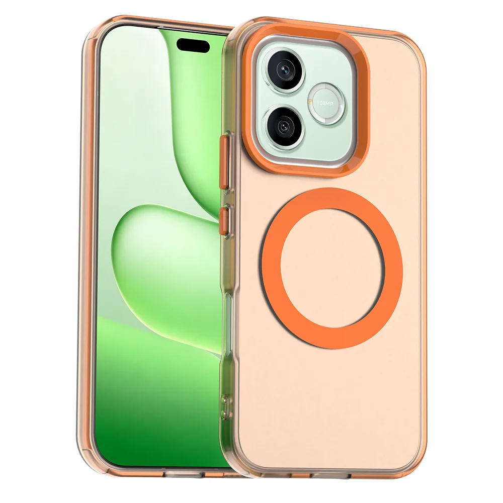 Matte Clear MagSafe-Compatible Wireless Charging Case with Candy Cover
