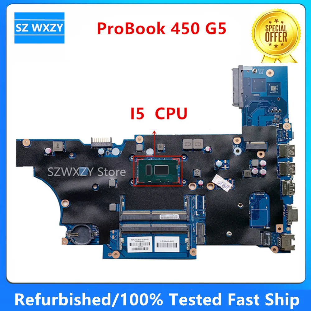 Refurbished For HP ProBook 450 G5 Laptop Motherboard With I5 7200U I5 refurbished-for-hp-probook-450-g5-laptop-motherboard-with-i5-7200u-i5