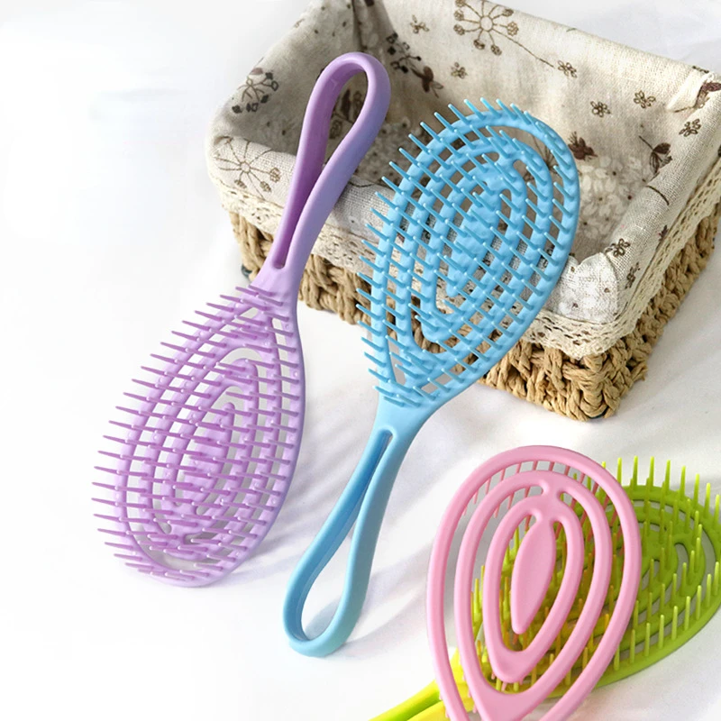 Hollow Out Hair Brush Scalp Massage Combs Hair Styling Detangler Fast