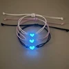 Bracelets lumineux en forme de cœur, cordon ciré tissé à la main, brillant dans le noir, bijoux faits à la main pour amis, cadeau, 1/4 pièces