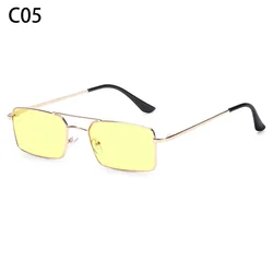 Retro Chic Unisex Polygon Sunglasses with Colorful UV400 Protection (A - C05)