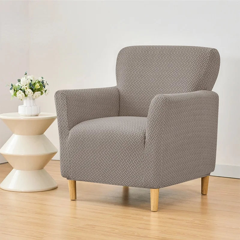 Square Club Chair Slipcover Tub Chair Covers for Armchairs High Stretch Armchair Slipcover Furniture Protector for Living Room 6