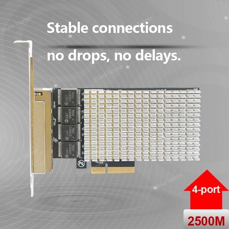 Realtek RTL8125B PCIe x4 이더넷 어댑터 NIC 네트워크 쿼드 포트 카드 2.5G 기가비트 이더넷 Lan 카드 10/100/1000/2500Mbps