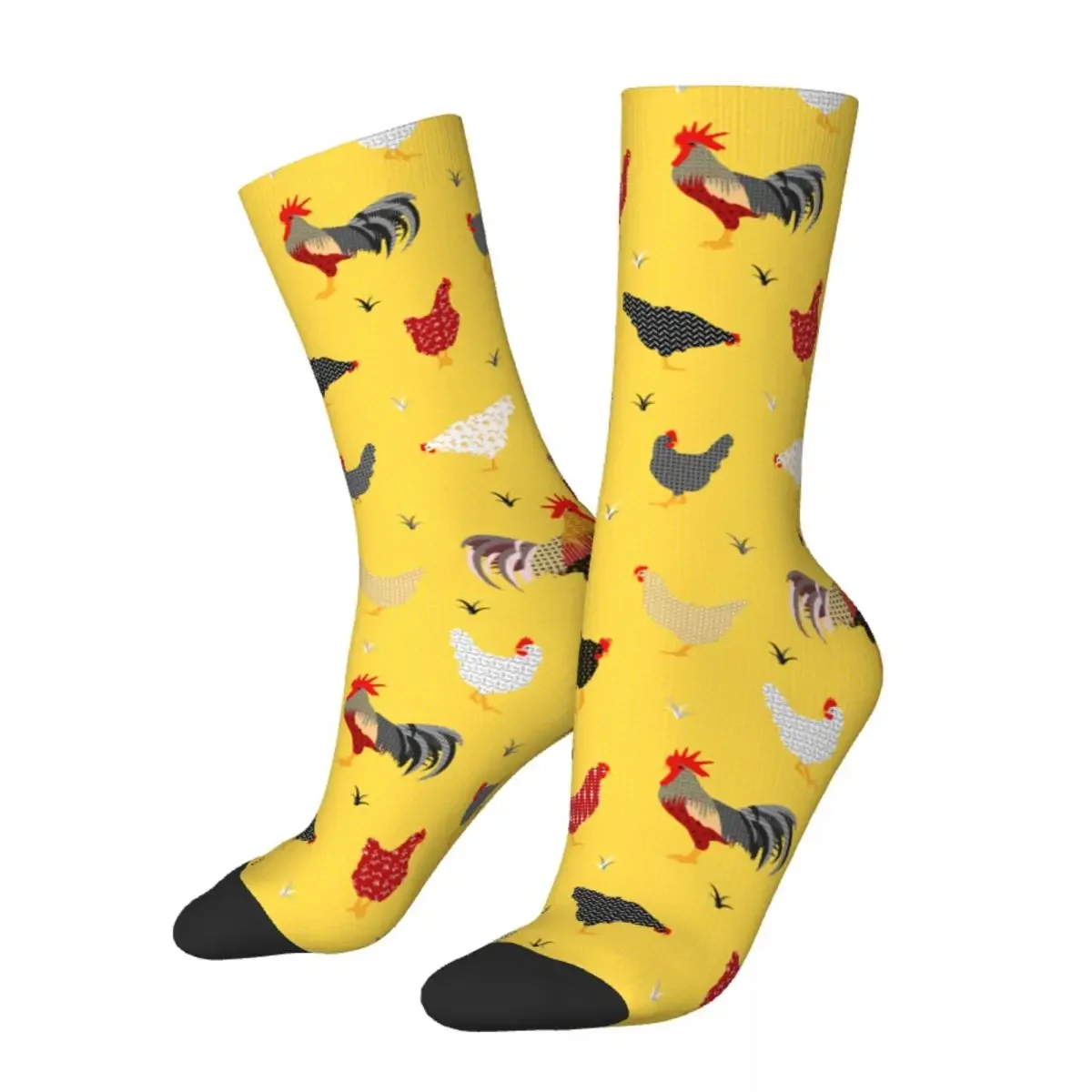 

Дышащие модные геометрические носки для цыплят и фермы, дышащие баскетбольные носки, новинка, сумасшедшие носки в уличном стиле для мужчин и женщин