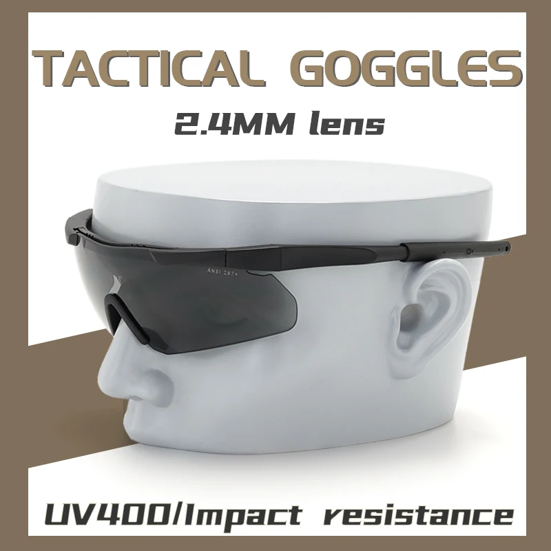 

Shooting Goggles Men's Explosion-Proof Goggles Bulletproof Military Tactical Glasses War Games Outdoor Fishing Sports UV400