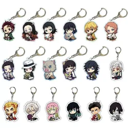 Rengoku Acrylic Keychain: Cartoon Anime Themed Pendant Charms Collectible Accessory (18 - pcs)
